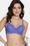 Zivame Twilight Thistle Padded Wired 3/4Th Coverage T-Shirt Bra - Blue Iris — thumbnail 2